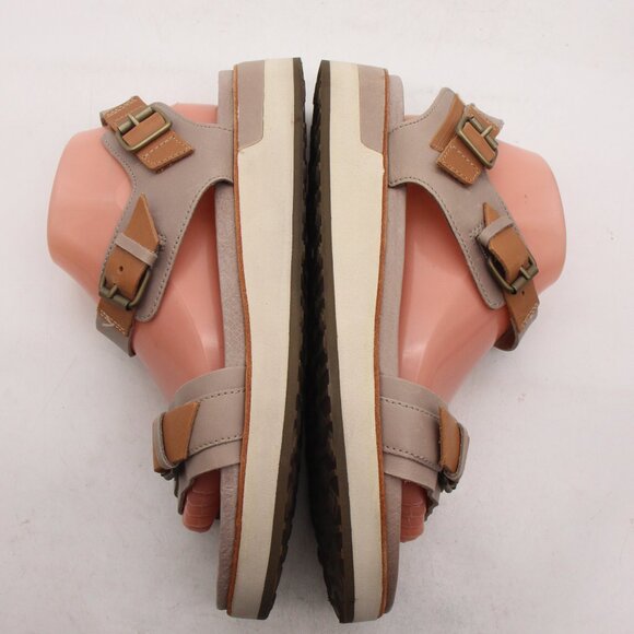 Merrel Roam Women's 10 Buckle Ankle Strap Gray Brown Leather Sandals - Picture 8 of 9